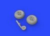 Eduard 672147 Spitfire Mk. VIII wheels - 4 spoke w/ pattern EDUARD 1/72